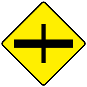 Crossroad Traffic Sign PNG Image