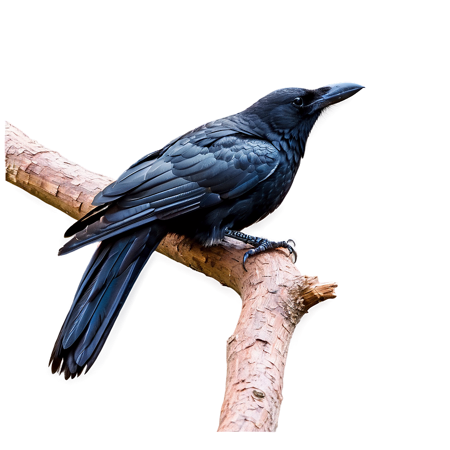 Crow On Branch Png Jbh PNG Image