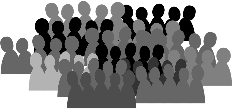 Crowd Silhouette Gathering.png PNG Image