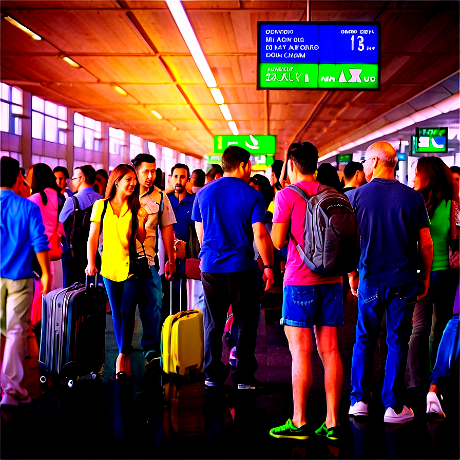 Crowded Airport Terminal Png 94 PNG Image