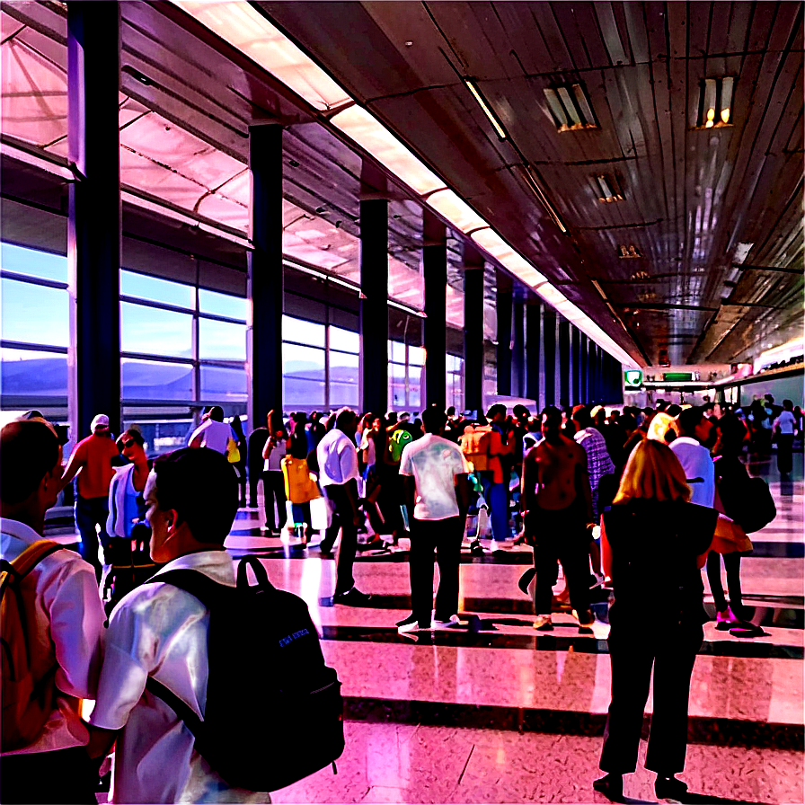 Crowded Airport Terminal Png Sds93 PNG Image