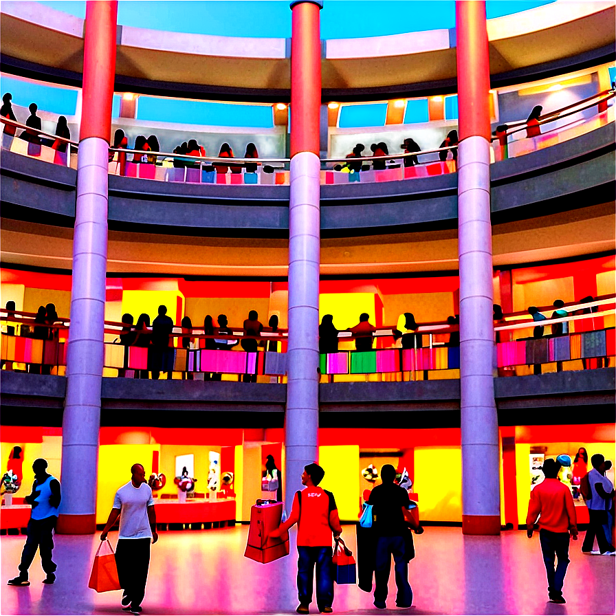 Crowded Shopping Mall Png Oul87 PNG Image