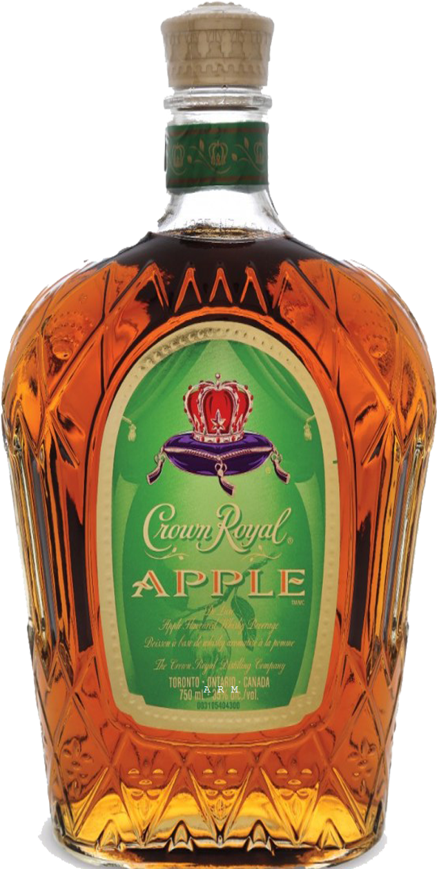 Crown Royal Apple Whisky Bottle PNG Image