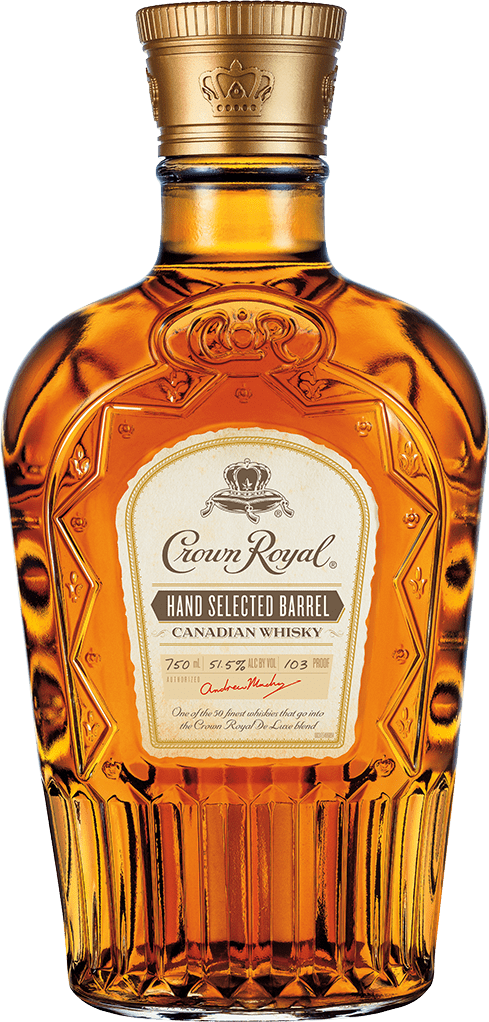 Crown Royal Hand Selected Barrel Whisky Bottle PNG Image