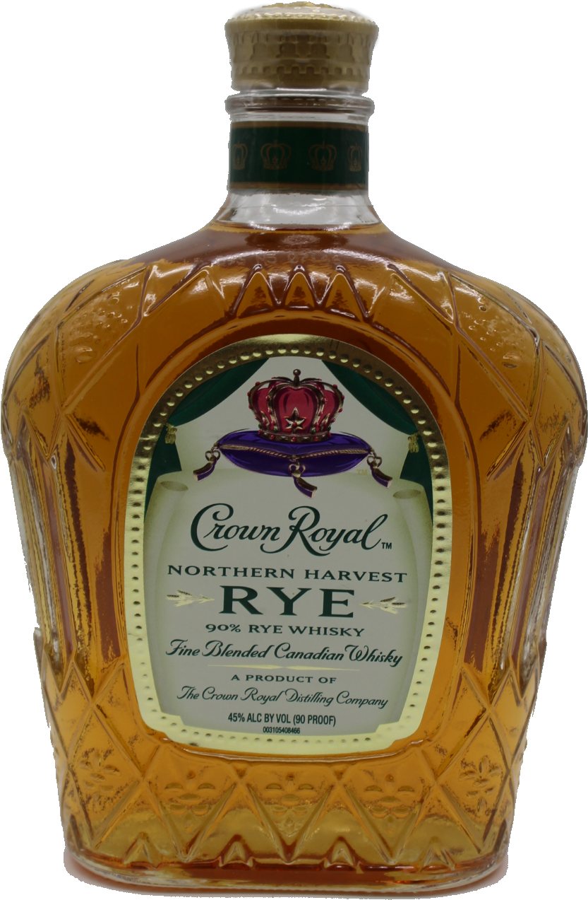 Crown Royal Northern Harvest Rye Whisky Bottle PNG Image