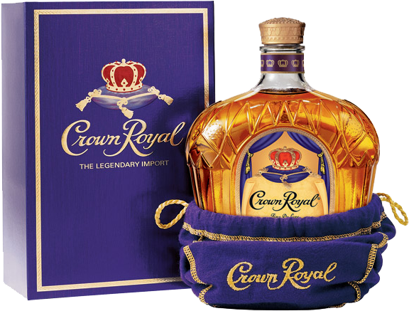 Crown Royal Whisky Bottleand Box PNG Image