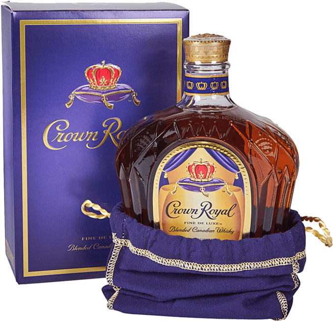 Crown Royal Whisky Bottleand Packaging PNG Image