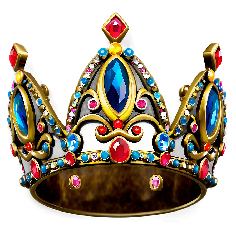 Crown With Gems Png Kmn PNG Image