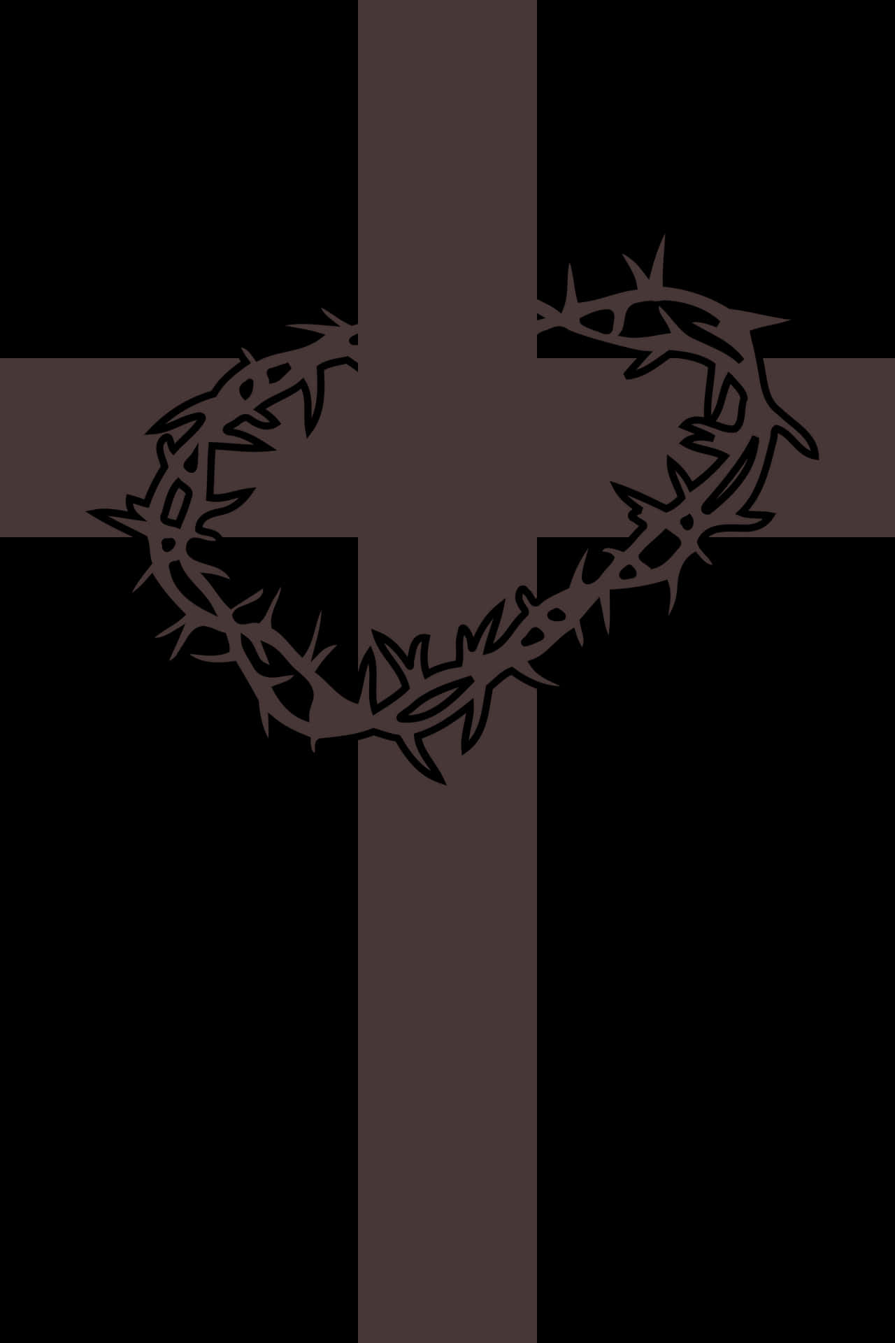 Crownof Thornsand Cross Graphic PNG Image