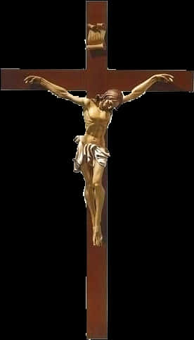 Crucifixion Statueon Cross PNG Image