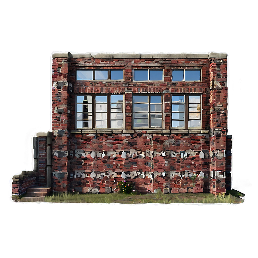 Crumbling Brick Building Png Cfj PNG Image