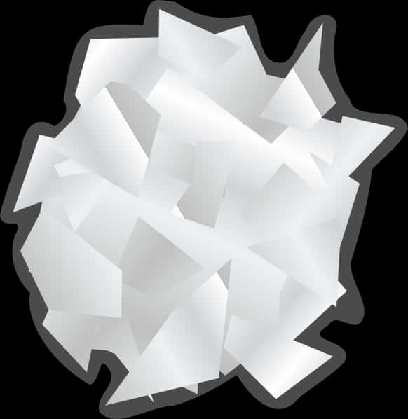 Crumpled Paper Ball Graphic PNG Image