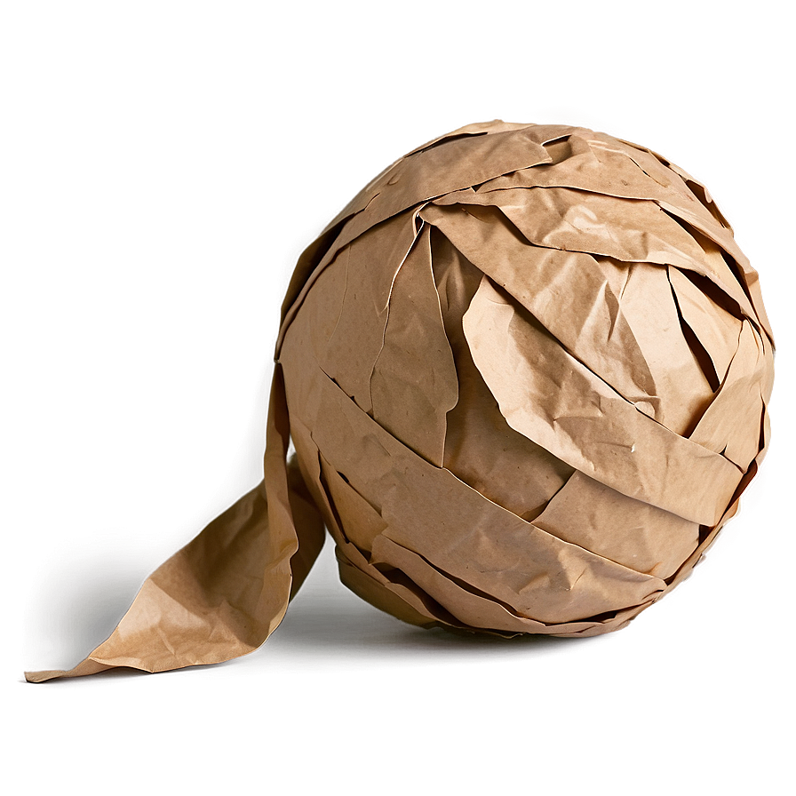 Crumpled Paper Ball Isolated Png Rnb PNG Image