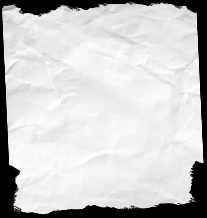 Crumpled Paper Texture Black Background PNG Image