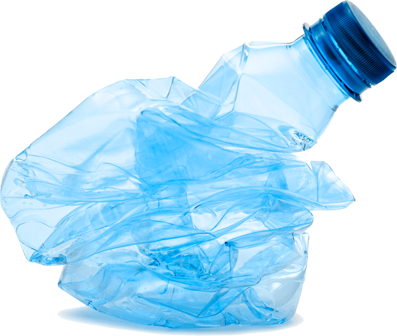 Crushed Plastic Bottle Isolated PNG Image