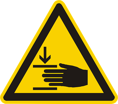 Crushing Hazard Safety Sign PNG Image