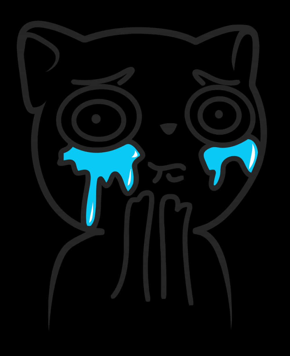 Crying Cat Meme Face Vector PNG Image