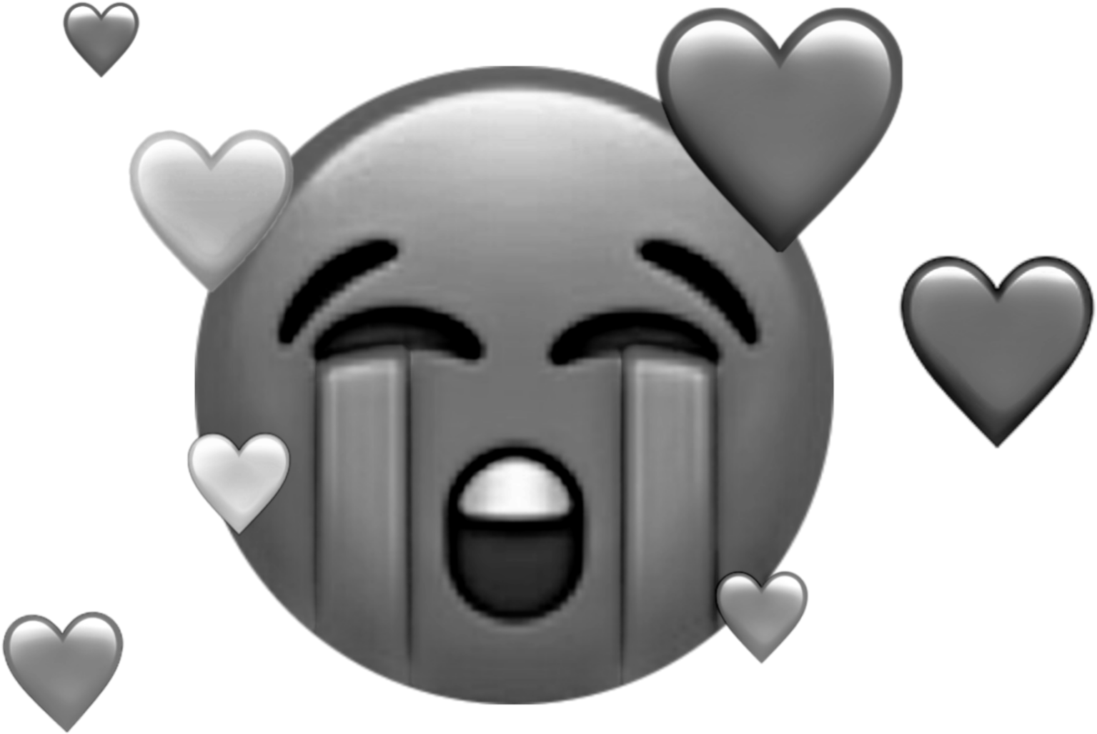 Crying Laughing Emojiwith Hearts PNG Image