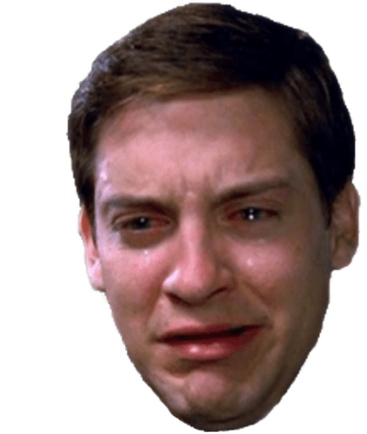 Crying Man Meme Transparent Background.png PNG Image