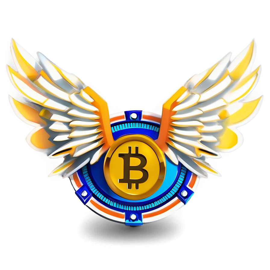 Crypto Coin With Wings Png Svm PNG Image