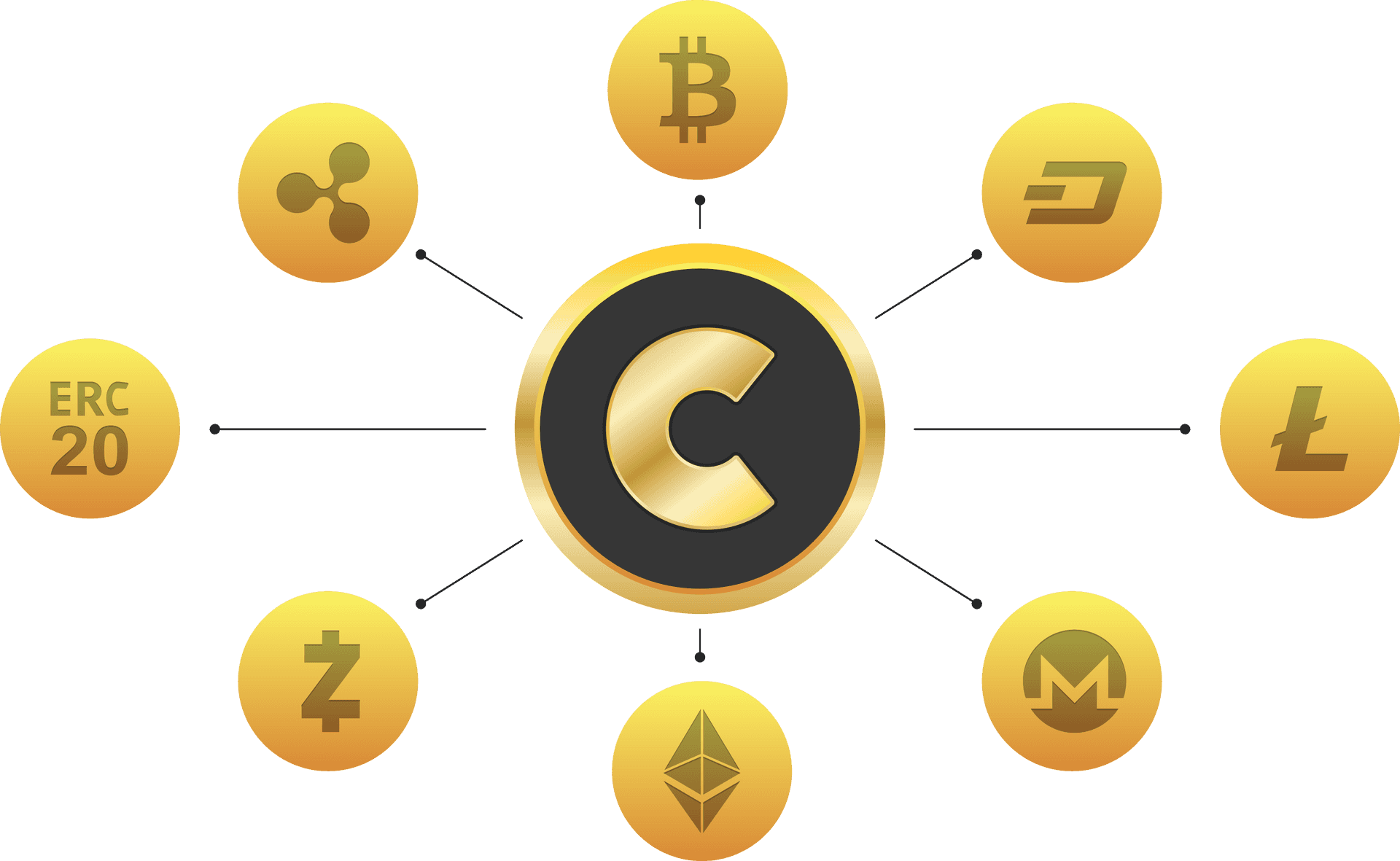 Cryptocurrency Conversion Concept PNG Image