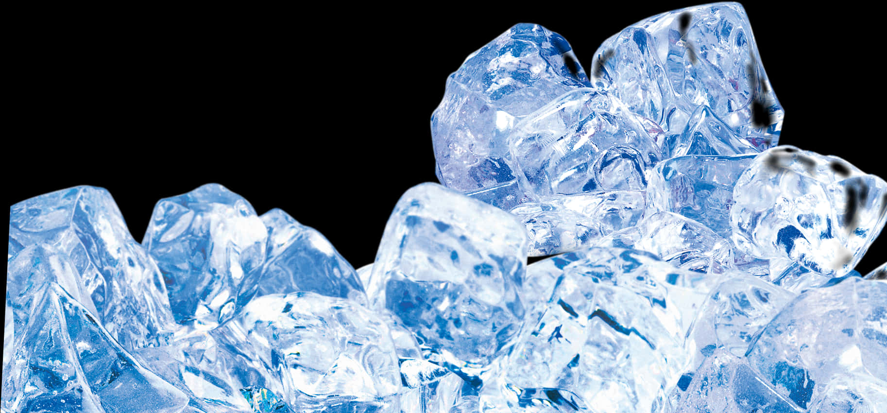 Crystal Clear Ice Cubes Background PNG Image