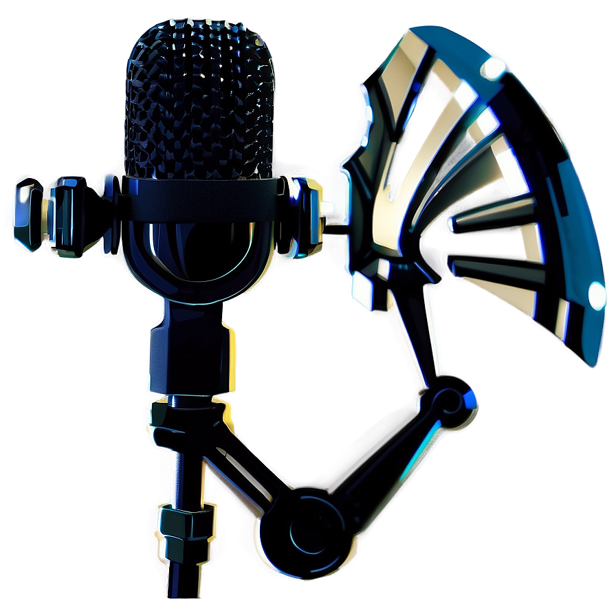 Crystal Clear Podcast Microphone Png Knf52 PNG Image