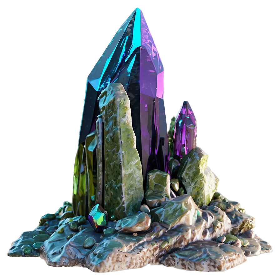 Crystal Embedded Rock Png Pss52 PNG Image