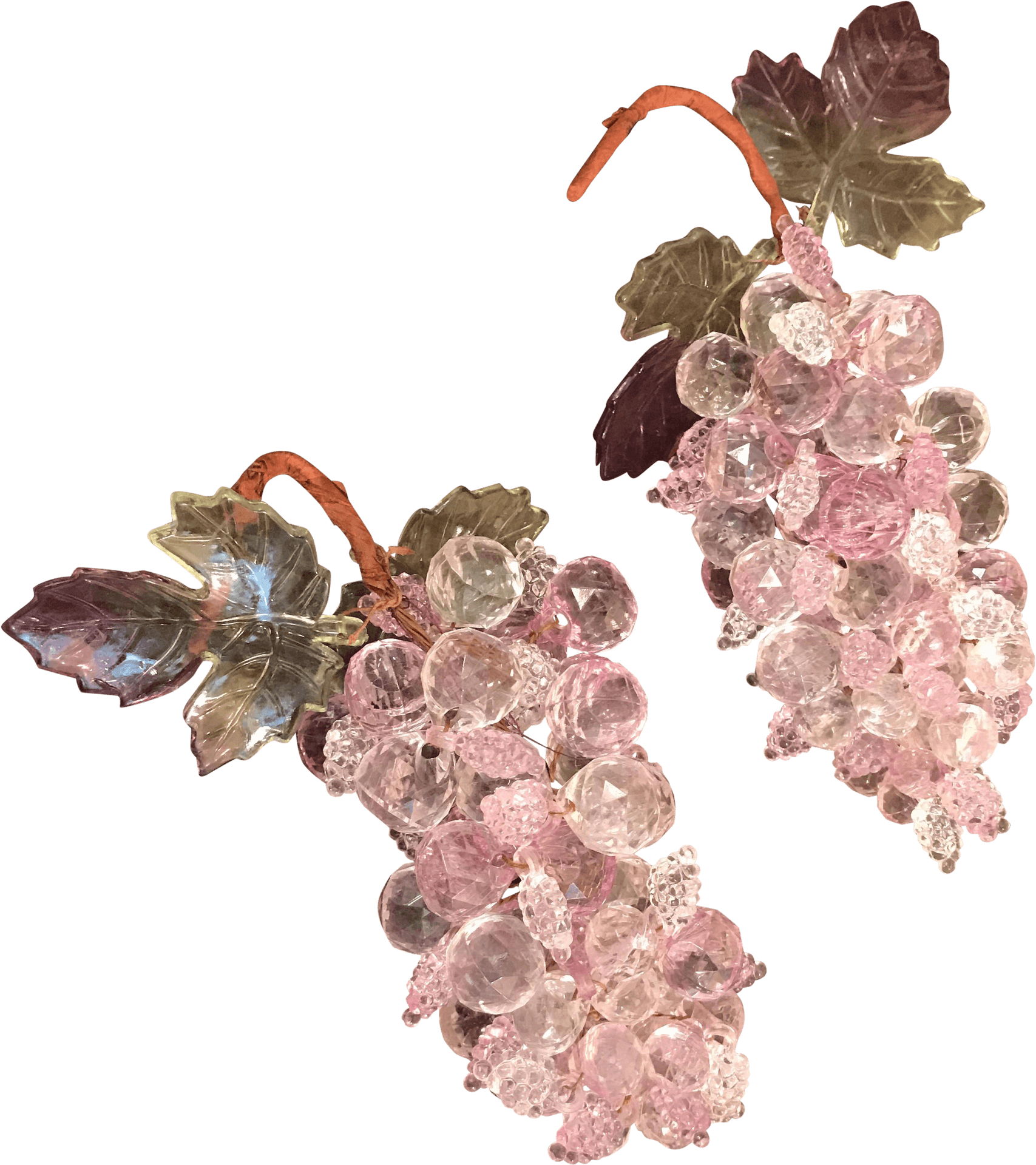 Crystal Grape Clusters Artwork PNG Image