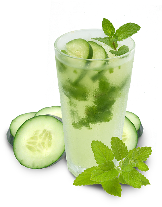 Cucumber Mint Mojito Refreshment PNG Image