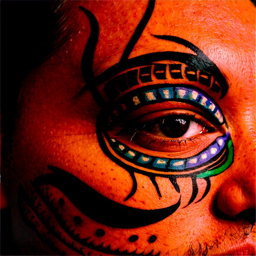 Cultural Face Tattoo Png Ubb95 PNG Image