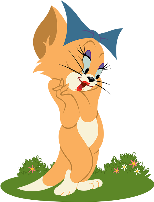 Cunning Jerry Standing On Grass PNG Image