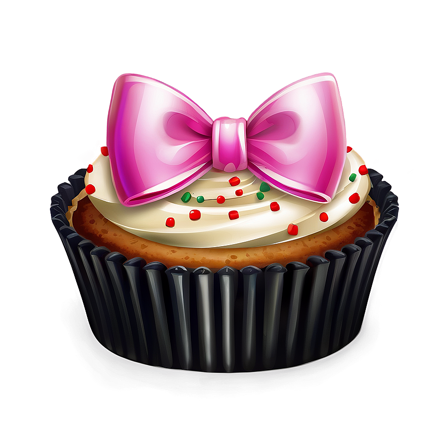 Cupcake With Bow Png 05032024 PNG Image