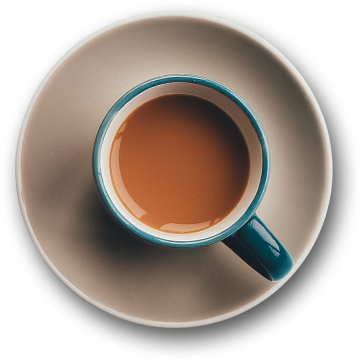 Cupof Coffee Top View PNG Image