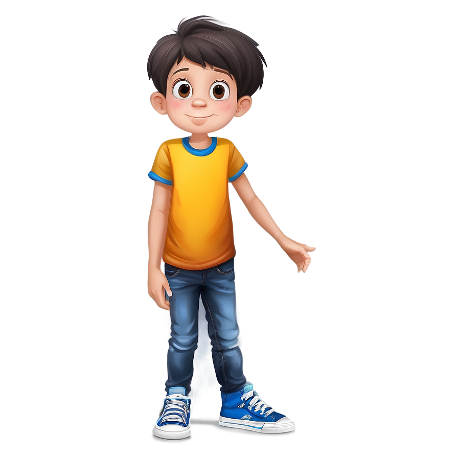 Curious Cartoon Kid Png 6 PNG Image