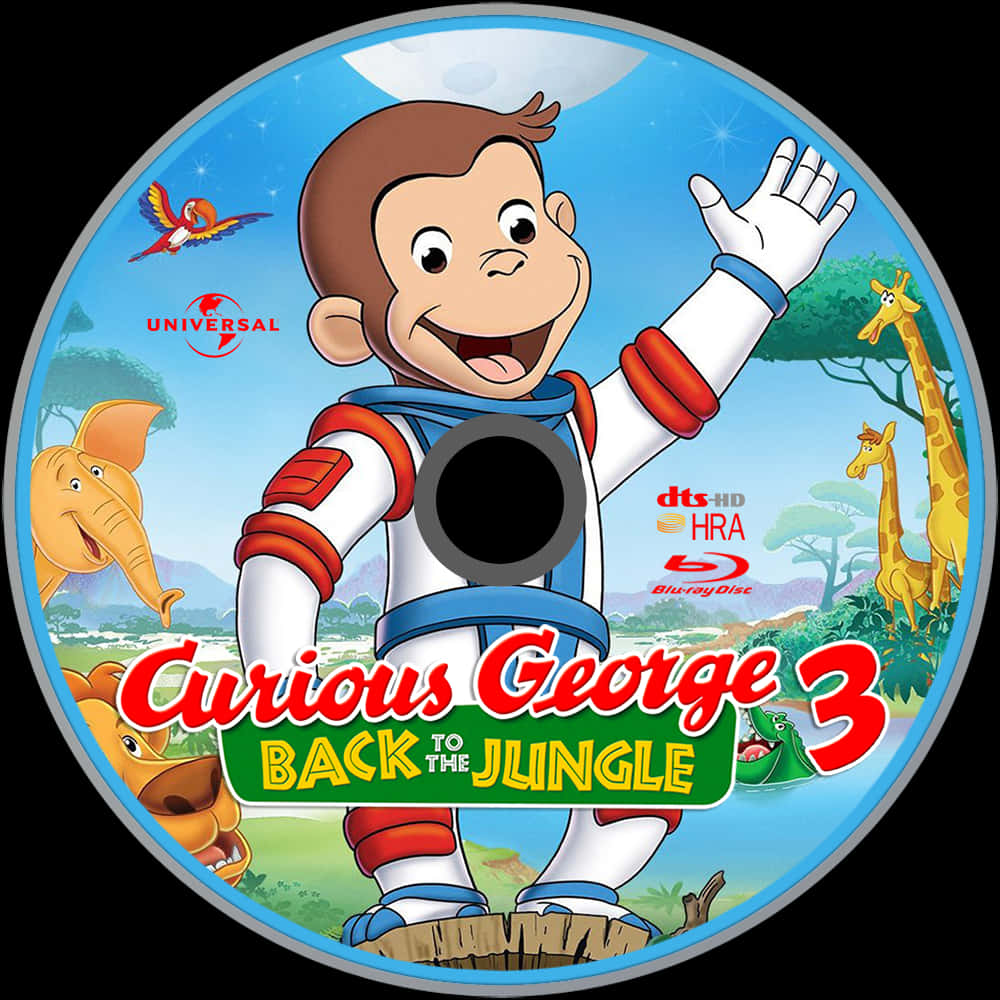 Curious George3 Backtothe Jungle D V D Cover PNG Image