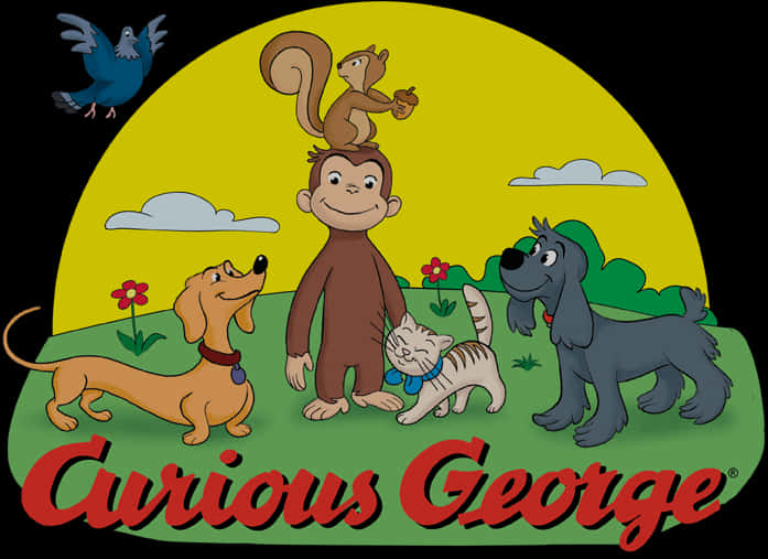 Curious Georgeand Friends PNG Image