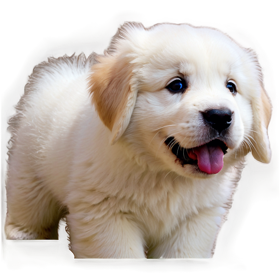 Curious Great Pyrenees Puppy Png Fau PNG Image