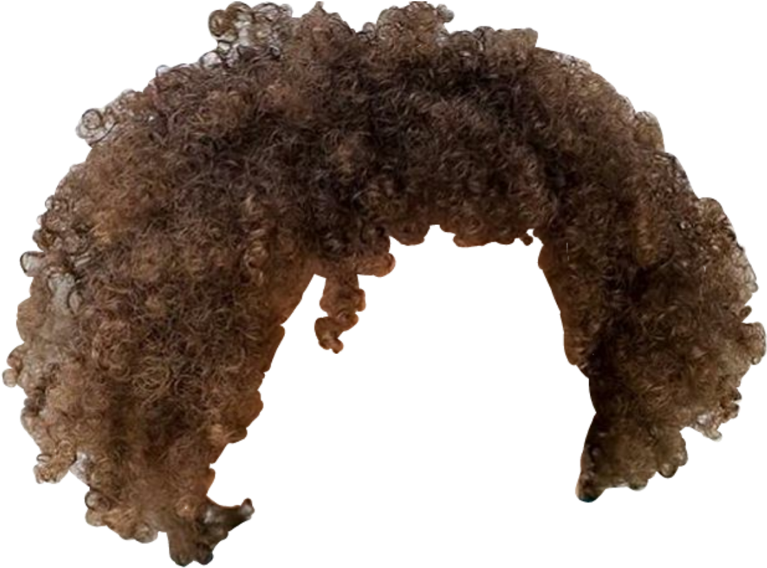 Curly Brown Hair Texture PNG Image