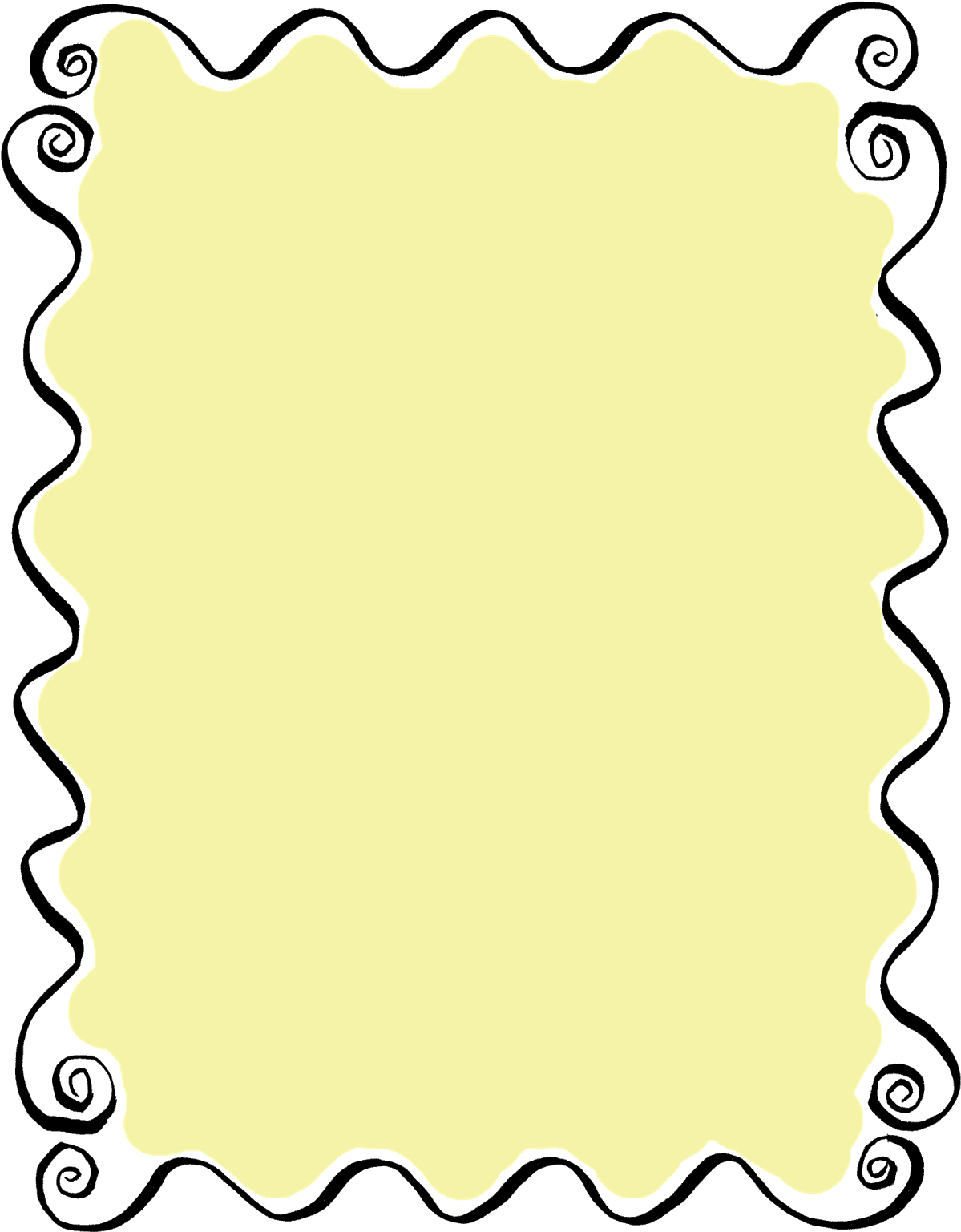 Curly Frame Design Element PNG Image