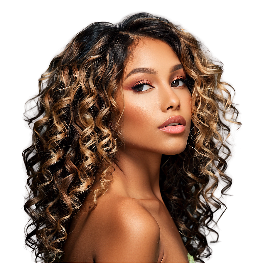 Curly Hair Highlights Png 05242024 PNG Image