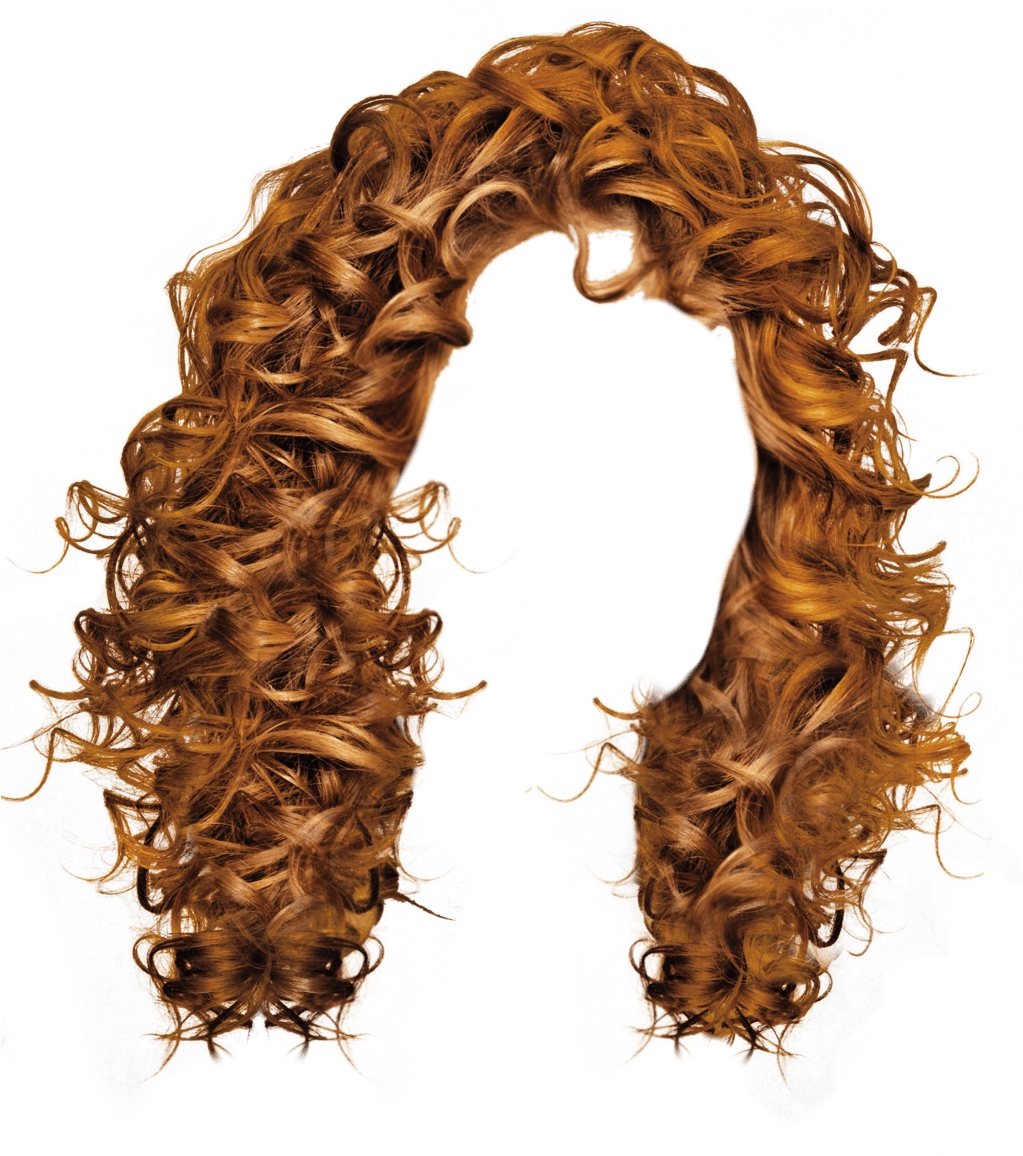 Curly Hair Letter N Formation PNG Image