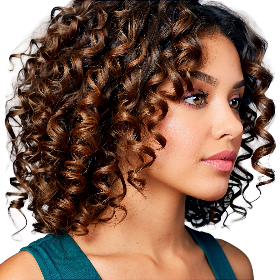 Curly Perm Hair Guide Png 18 PNG Image