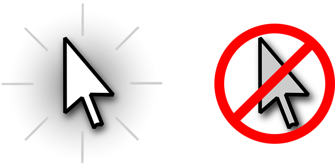 Cursor Iconand Prohibition Sign PNG Image