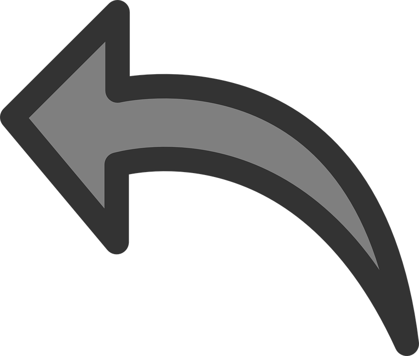 Curved Back Arrow Icon PNG Image