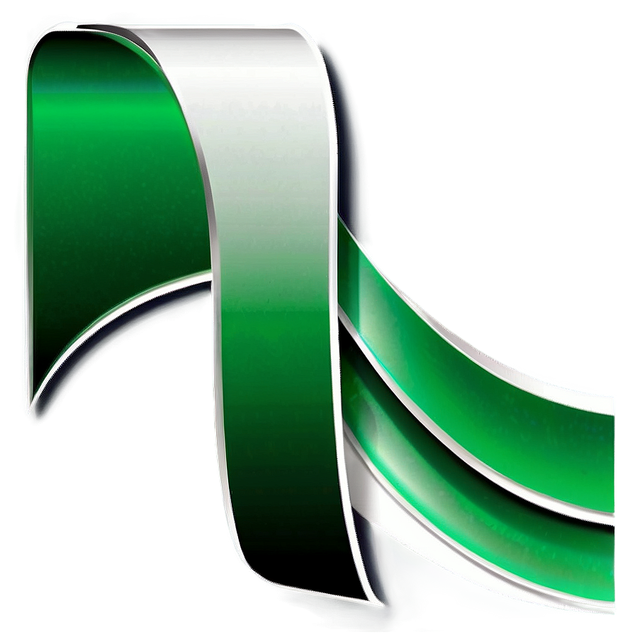 Curved Banner In Green Png Pdh94 PNG Image