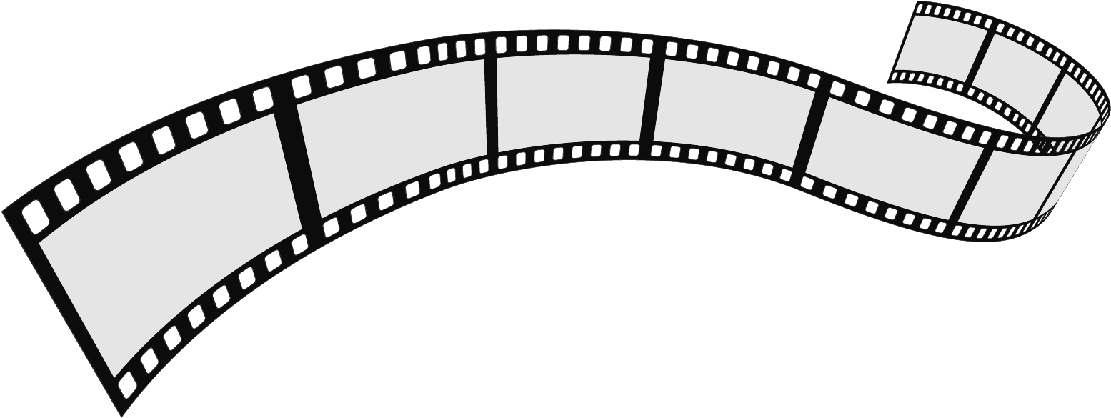 Curved Blank Filmstrip Graphic PNG Image