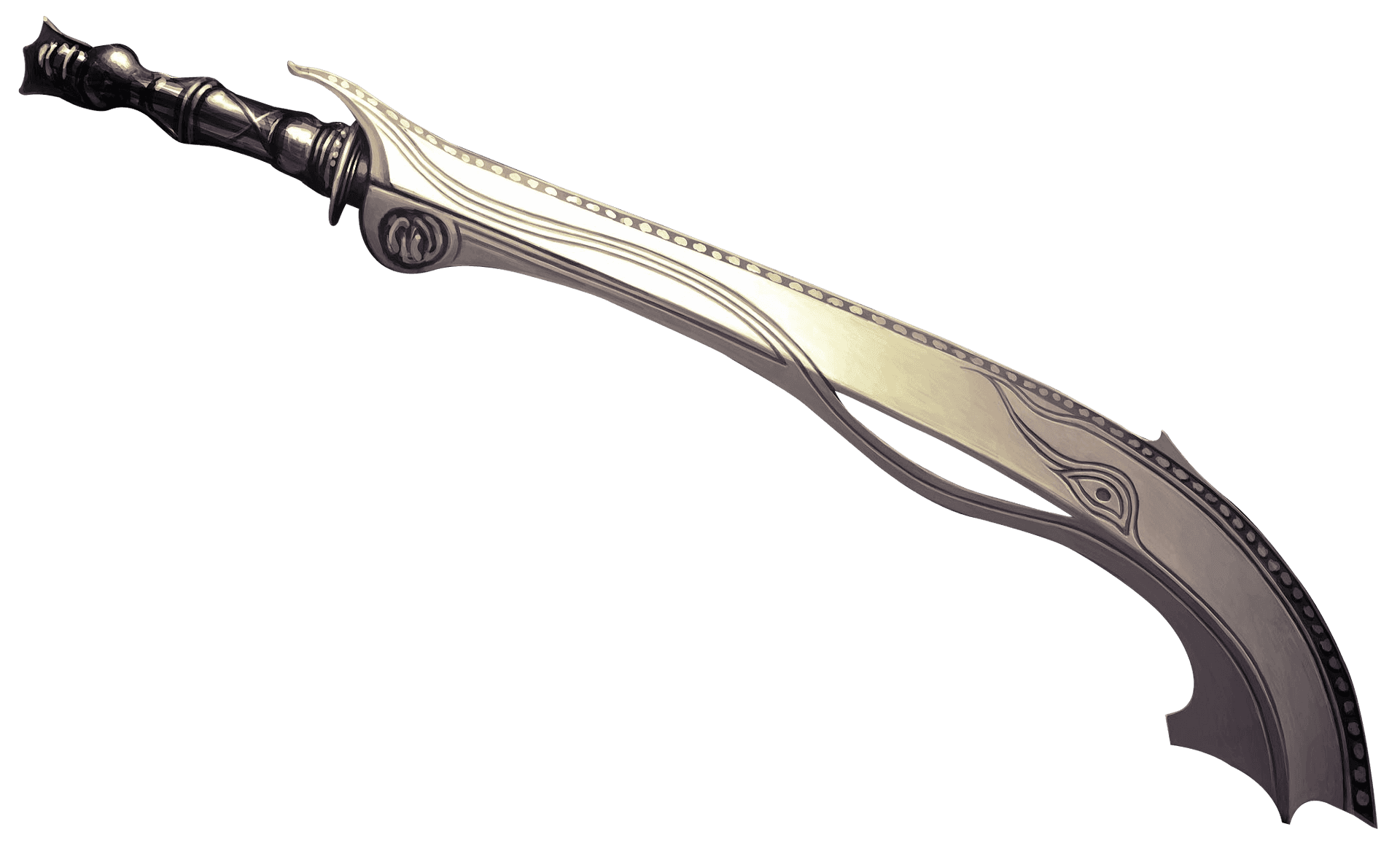 Curved Fantasy Sword.png PNG Image