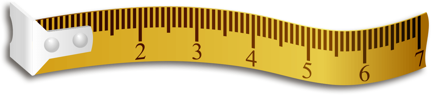 Curved Measure Tape Illustration PNG Image