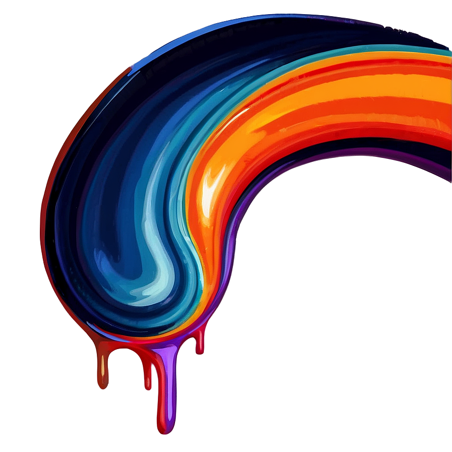 Curved Paint Stroke Png 05252024 PNG Image